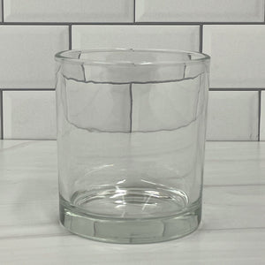 clear glass tumbler candle jar