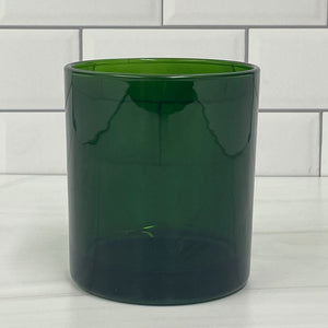 green emerald candle jar