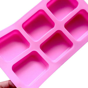 6 Cavity Rectangle Silicone soap Mold