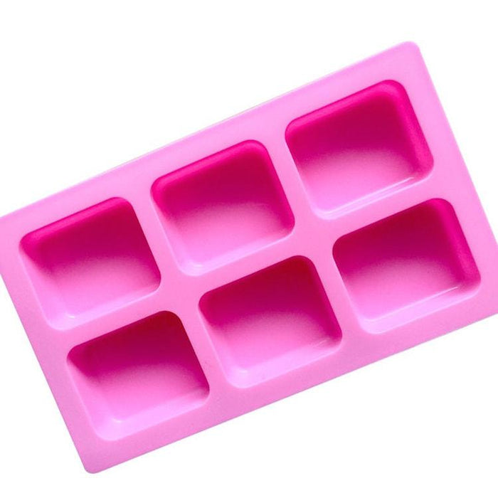 6 Cavity Rounded Rectangle Silicone Soap Mold