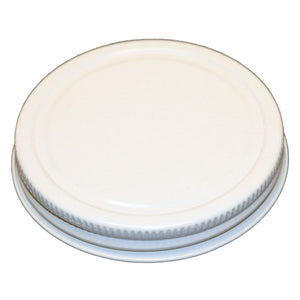 70-400 White Metal CT Lid with Plastisol Liner