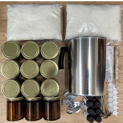 Candle Making Kit with Amber Jars