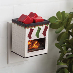 christmas tart wax warmer fireplace