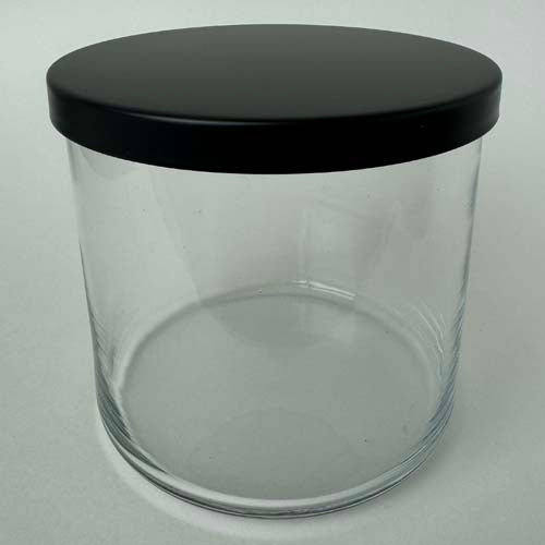 Candle Jar Lid Black 105mm 3 wick jar lid