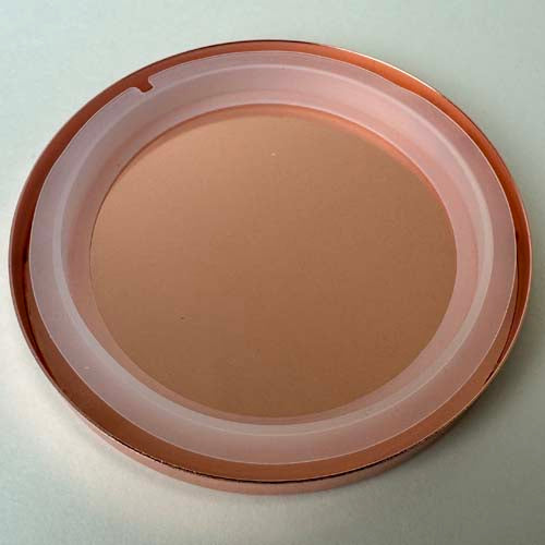 Candle Jar Lid Mirror Rose 105mm 3 wick jar lid