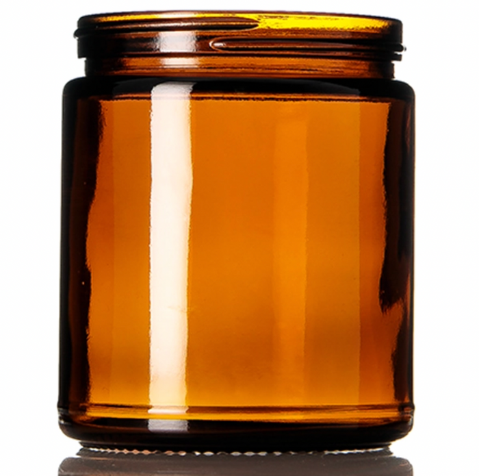 9 oz. Straight Sided Candle Jar Amber
