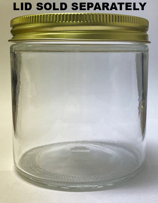 16 Ounce Straight Sided Glass Jar