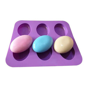 6 Cavity Dome Egg Silicone Soap Mold