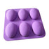 6 Cavity Dome Egg Silicone Soap Mold