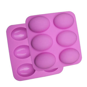 6 Cavity Dome Egg Silicone Soap Mold