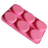 6 Cavity Oval Silicone soap Mold