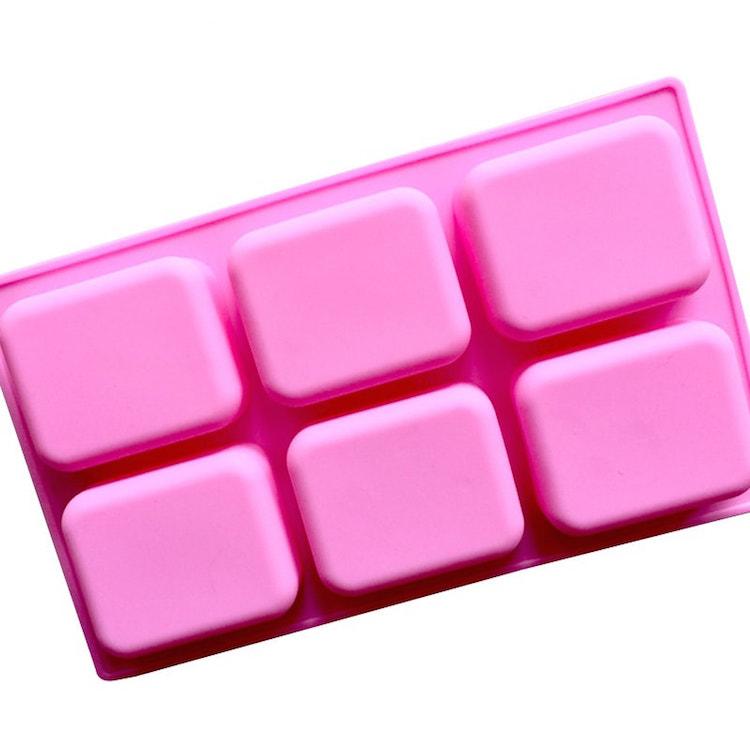 6 Cavity Rounded Rectangle Silicone Soap Mold – Pro Candle Supply