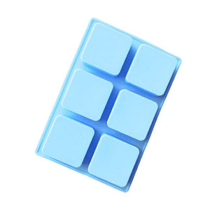 6 Cavity Square Silicone Soap Mold