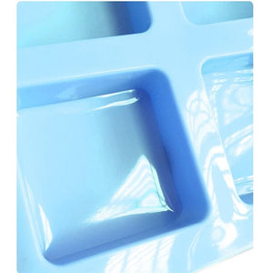 6 Cavity Square Silicone Soap Mold