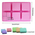6 Cavity Square Silicone Soap Mold