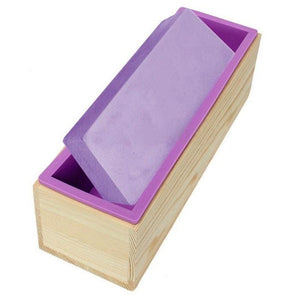 rectangle silicone soap mold wood box