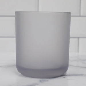 clear frosted candle jar