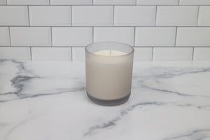 clear frosted candle jar