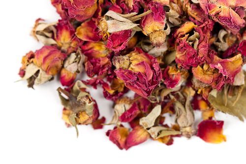 Red Rose Buds and Petals
