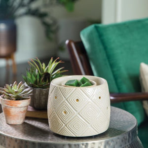 Geometric Illuminaire Wax and Tart Warmer with Aroma Fan