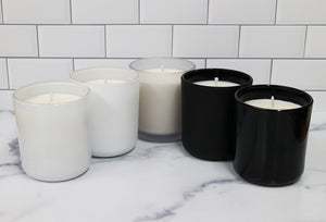 clear frosted candle jar