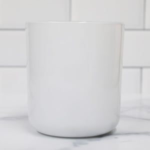 white gloss candle jar