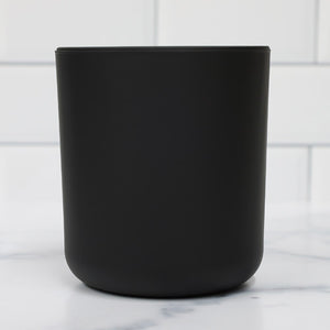 matte black candle jar