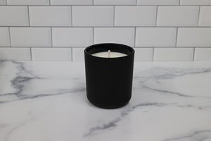 matte black candle jar