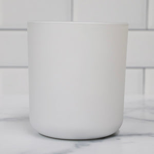 white matte candle jar