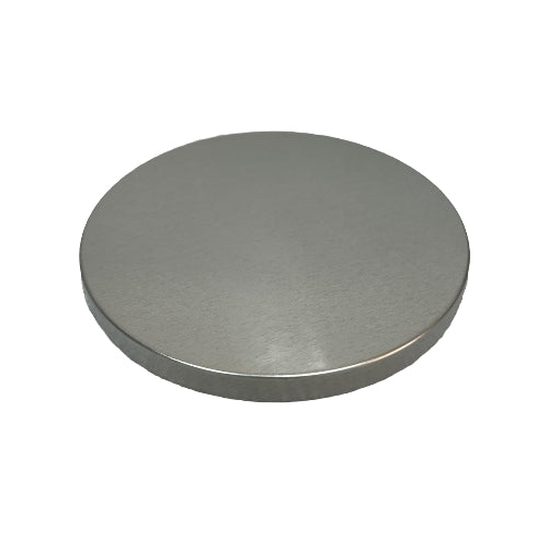 Silver Flat Metal Lid for 3 Wick Jar