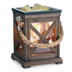 Wooden Walnut and Rope Vintage Illumination Wax and Tart Warmer